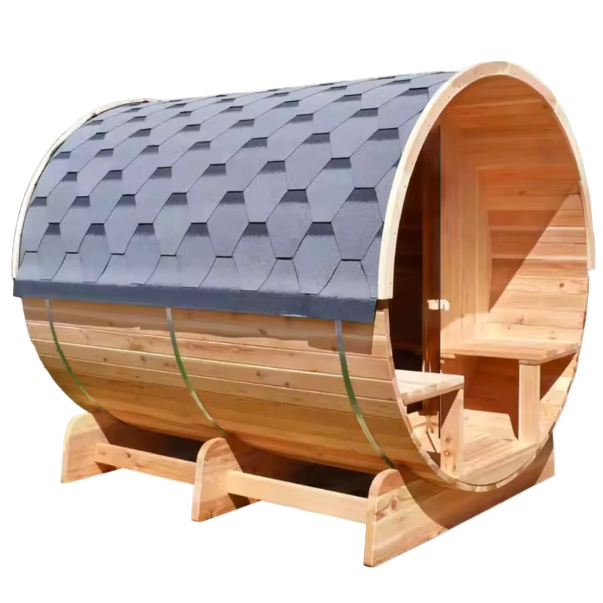 ArcTherm ShingleWrap Barrel Sauna